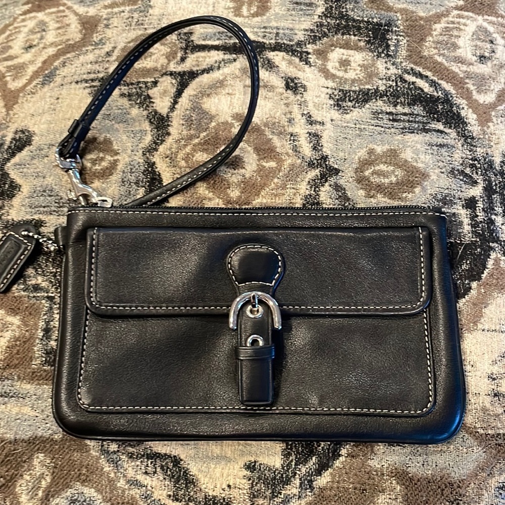 Black coach wristlet
